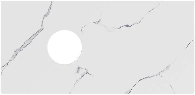 

Столешница в ванную под раковину KERAMA MARAZZI Iconico Монте Тиберио 100 CO5 белая матовая