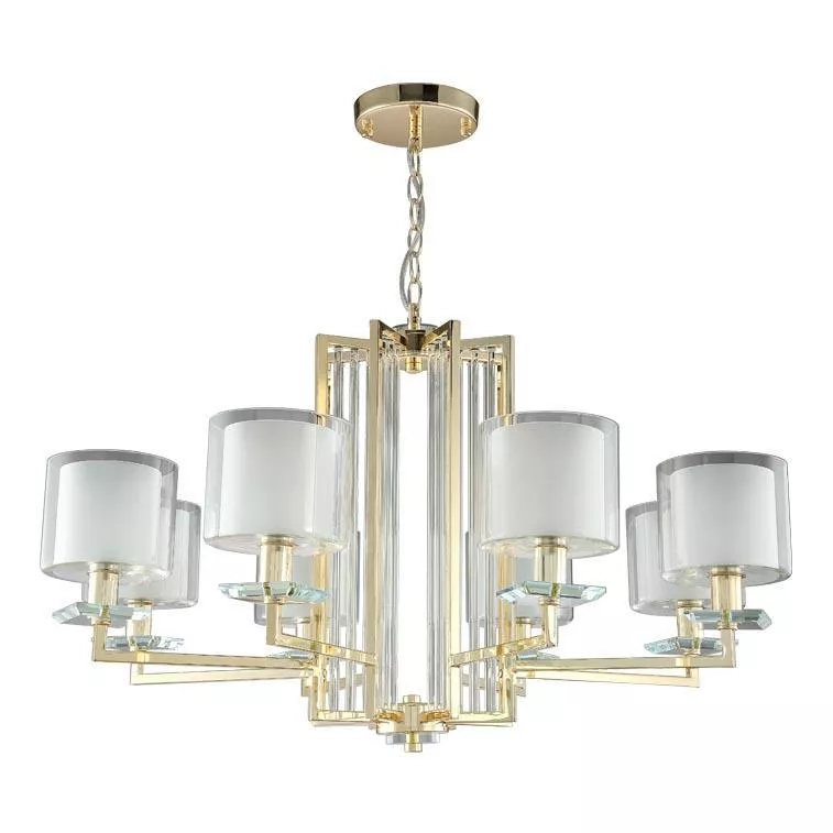 

Подвесная люстра Crystal Lux Nicolas SP-PL8 Gold/White