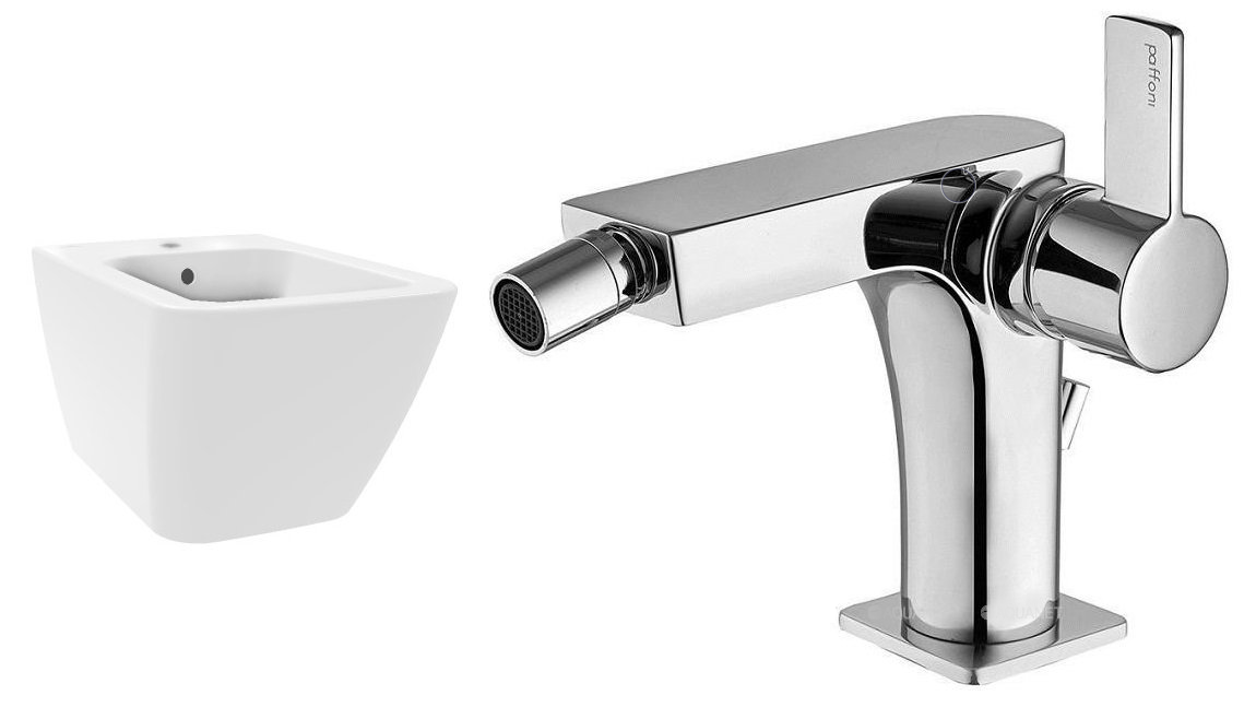

Биде подвесное с смесителем Villeroy&Boch Finion белое хром