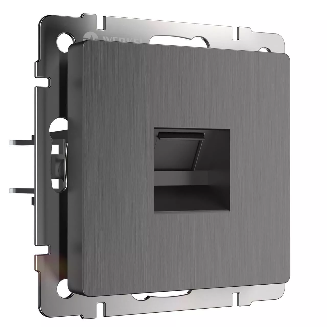 

Розетка Ethernet RJ-45 Werkel графит рифленый W1181004 4690389158674