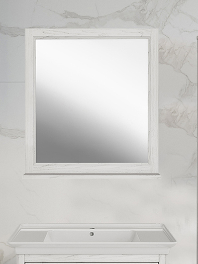 

Зеркало ASB-Woodline Толедо 85 белое, патина серебро