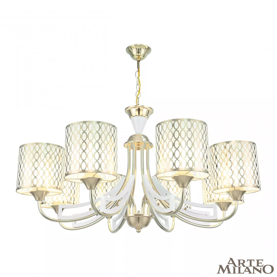 

Подвесная люстра Arte Milano Florentia-3387 303387/8 Wh/Gd