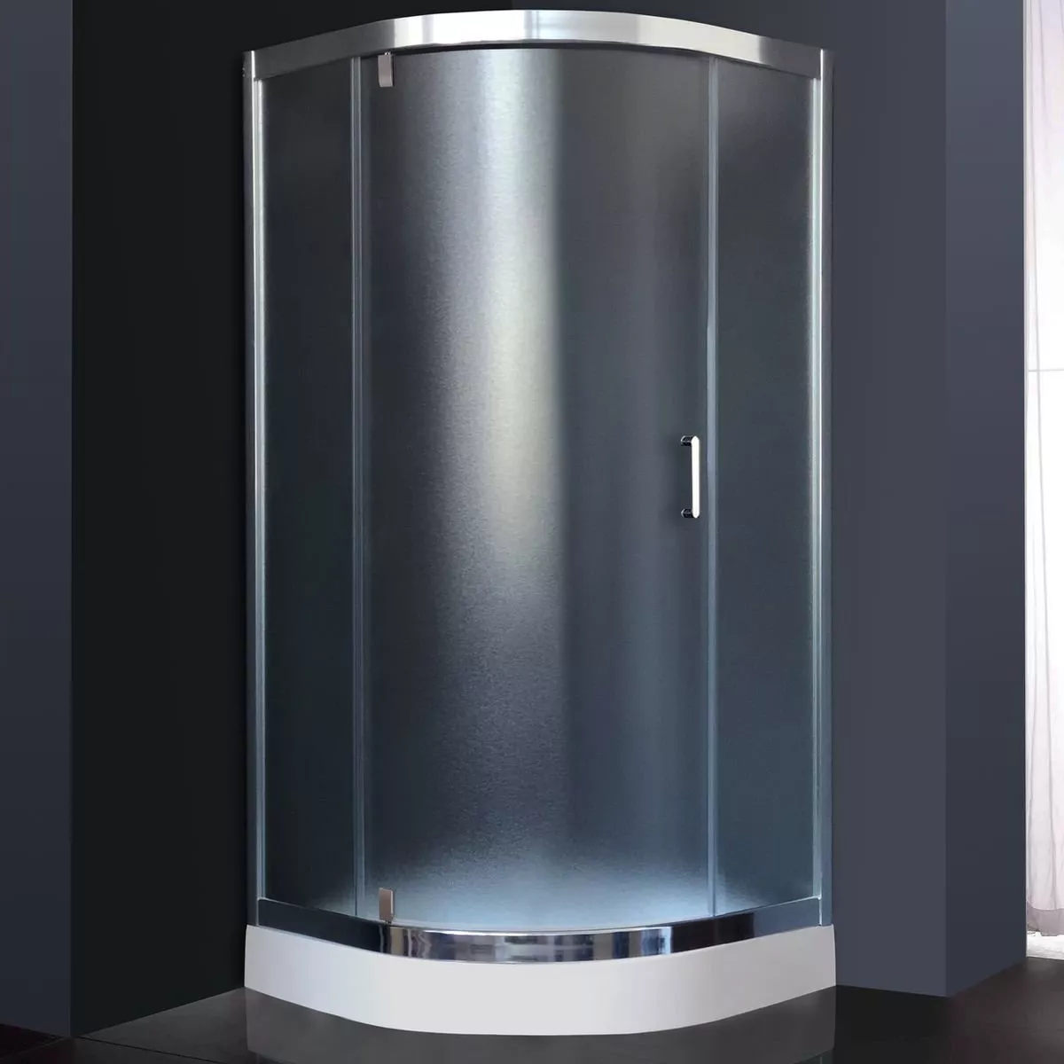 

Душевой уголок Royal Bath HKV 90х90 профиль хром стекло рифленое