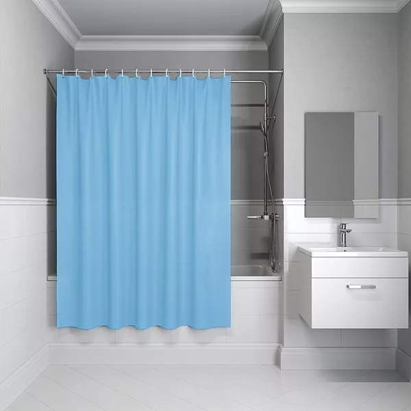 Шторы для ванной  Santehnika Room Штора для ванной IDDIS Base 200х240 BL06P24i11 голубая