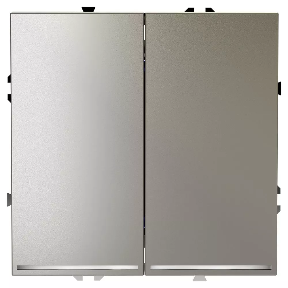   Santehnika Room Выключатель двухклавишный с подсветкой Voltum S70 VLS020204