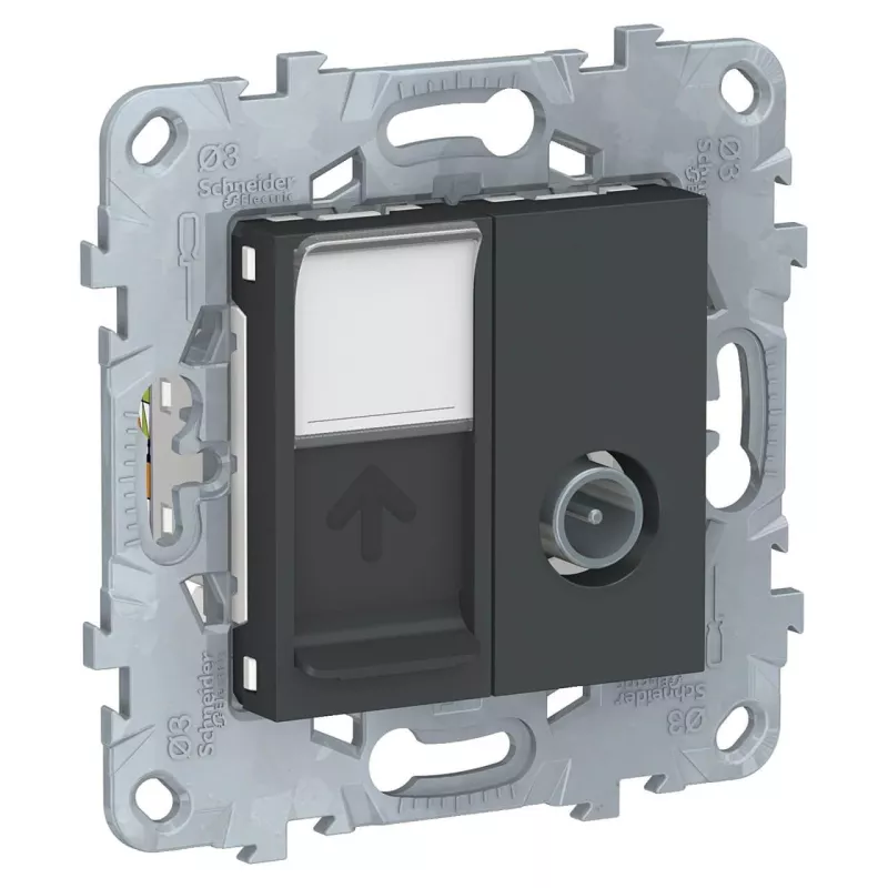 

Розетка TV одиночная + RJ45 Schneider Electric Unica New NU547054