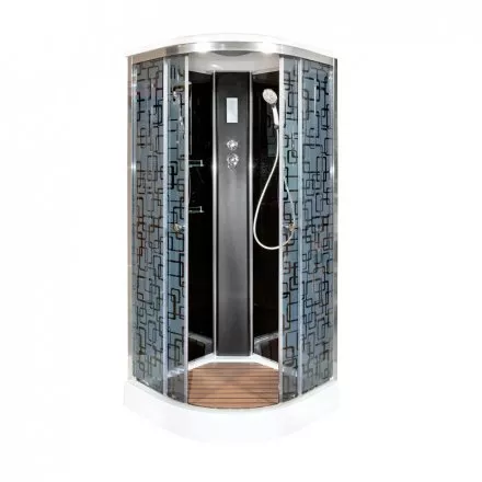 

Душевая кабина Deto BM 100х100 с электрикой, хром (BM1510ELBLACK)