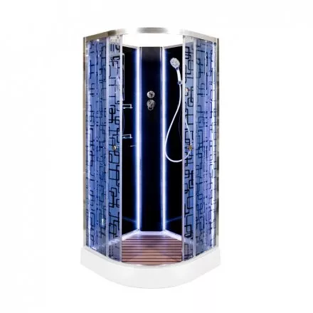 

Душевая кабина Deto BM 100х100 с подсветкой, хром (BM1510NLEDBLACK)