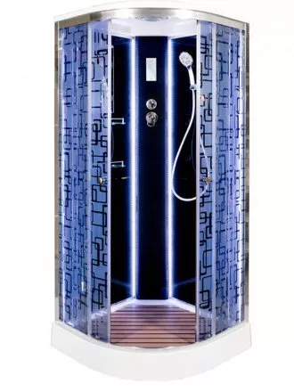 

Душевая кабина Deto BM 90х90 с подсветкой, хром (BM1590LEDBLACK)