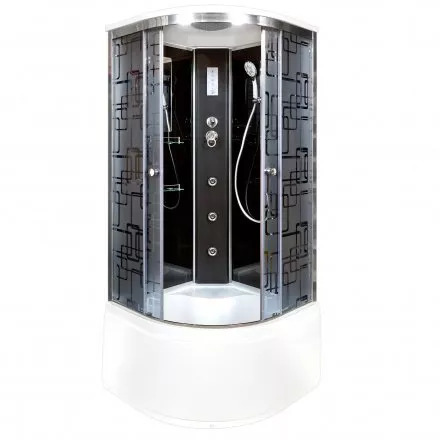 

Душевая кабина Deto BM 100х100 с гидромассажем и электрикой, хром (BM4510GM+ELBLACK)