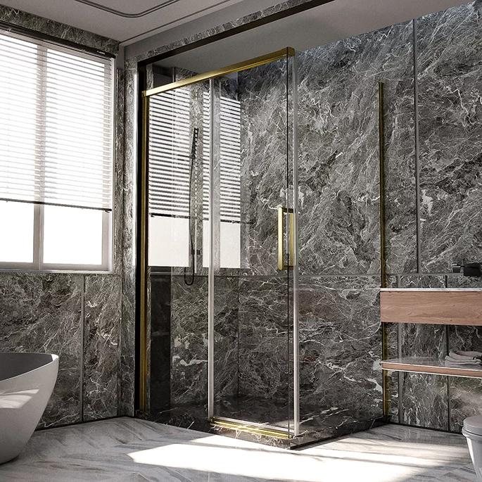 

Душевой уголок Veconi Premium Trento PTC-SP-40G 120x90, профиль брашированное золото, стекло прозрачное