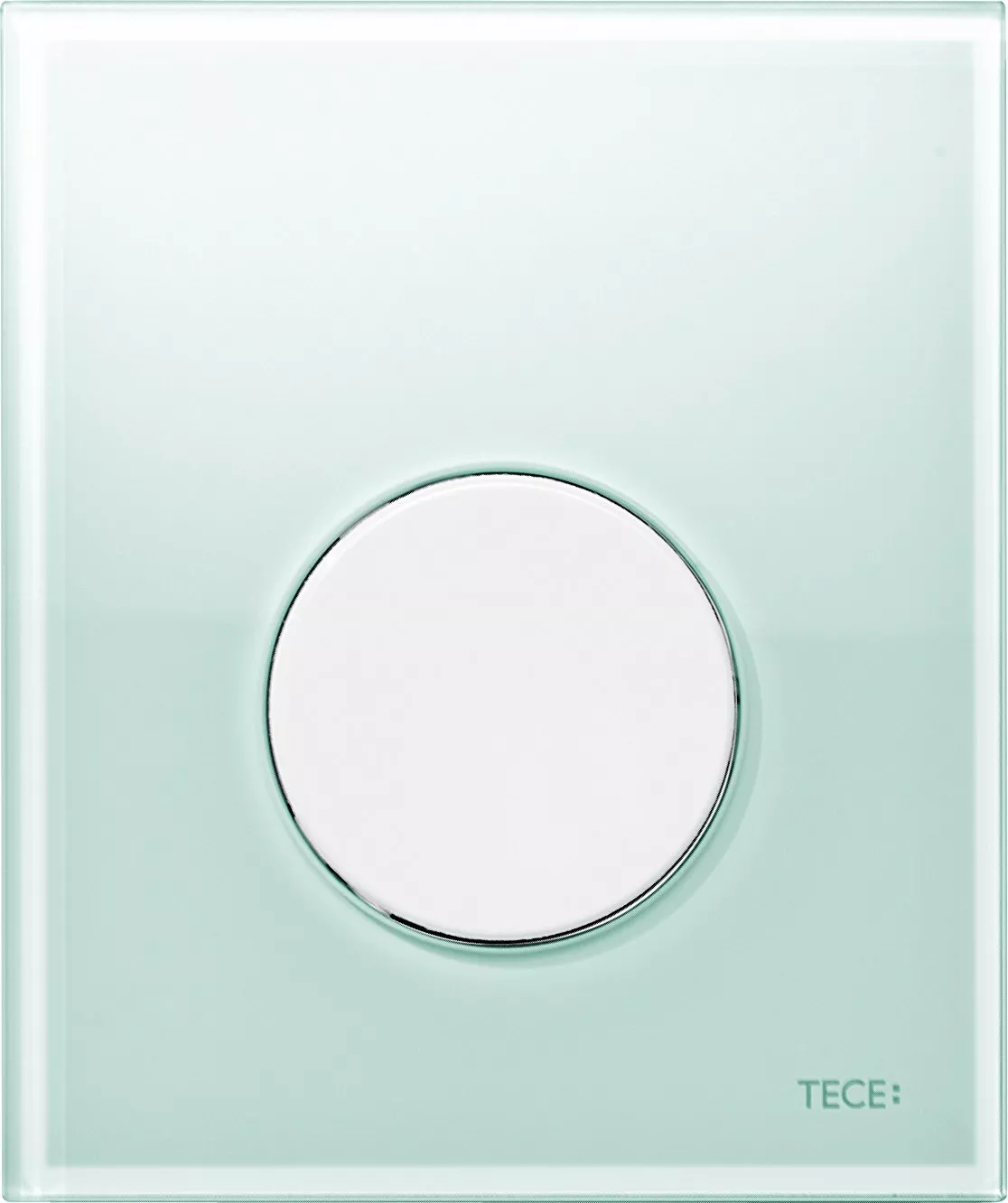 

Кнопка смыва TECE Loop Urinal 9242651 зеленое стекло, кнопка белая