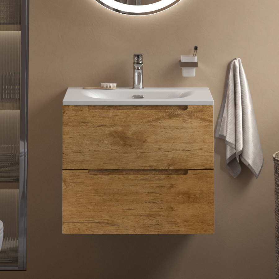 

Тумба с раковиной BelBagno Etna 70 rovere nature, раковина BB-8099-70