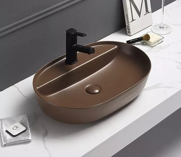 

Накладная раковина Gid 61 Br1346 коричневая матовая