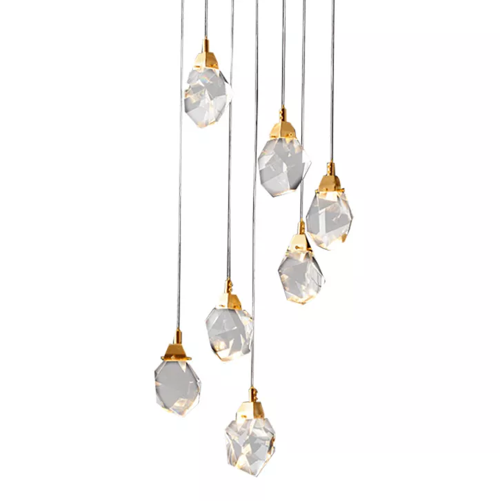 

Подвесной светильник Delight Collection Crystal rock MD-020B-7 gold