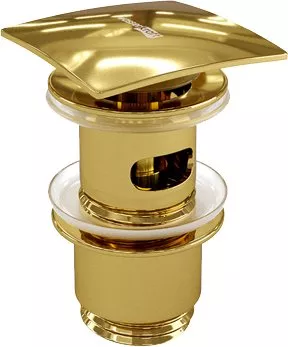 Донный клапан для раковины Wasserkraft Sauer A168, цвет золото - фото 1