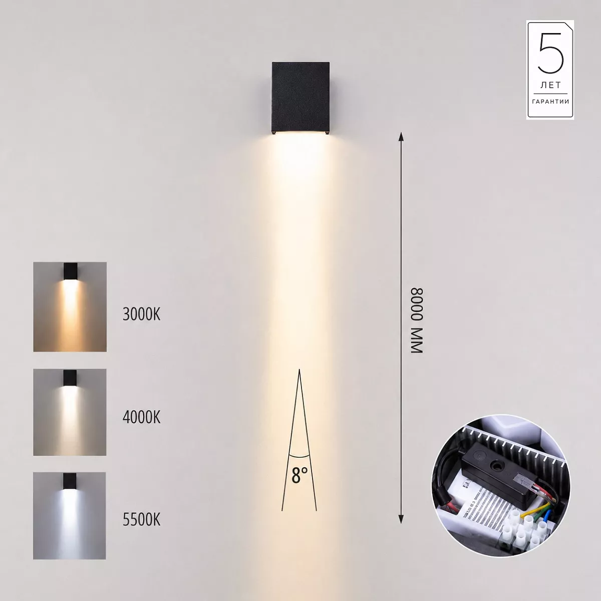 Уличный настенный светильник Odeon Light Nature Arrow 7188/5WLP