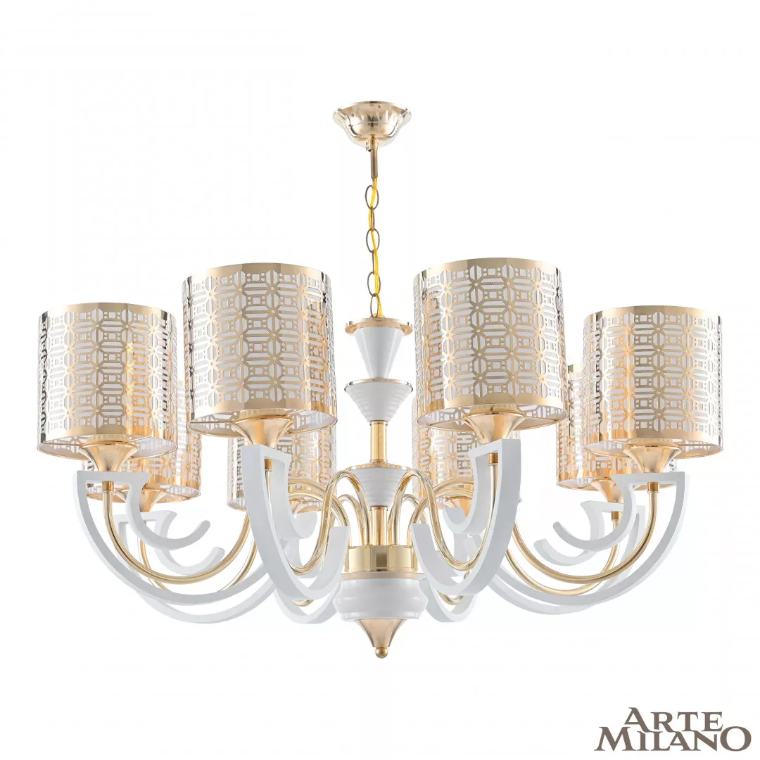 

Подвесная люстра Arte Milano Florentia-8857 308857/8 Wh/Gd