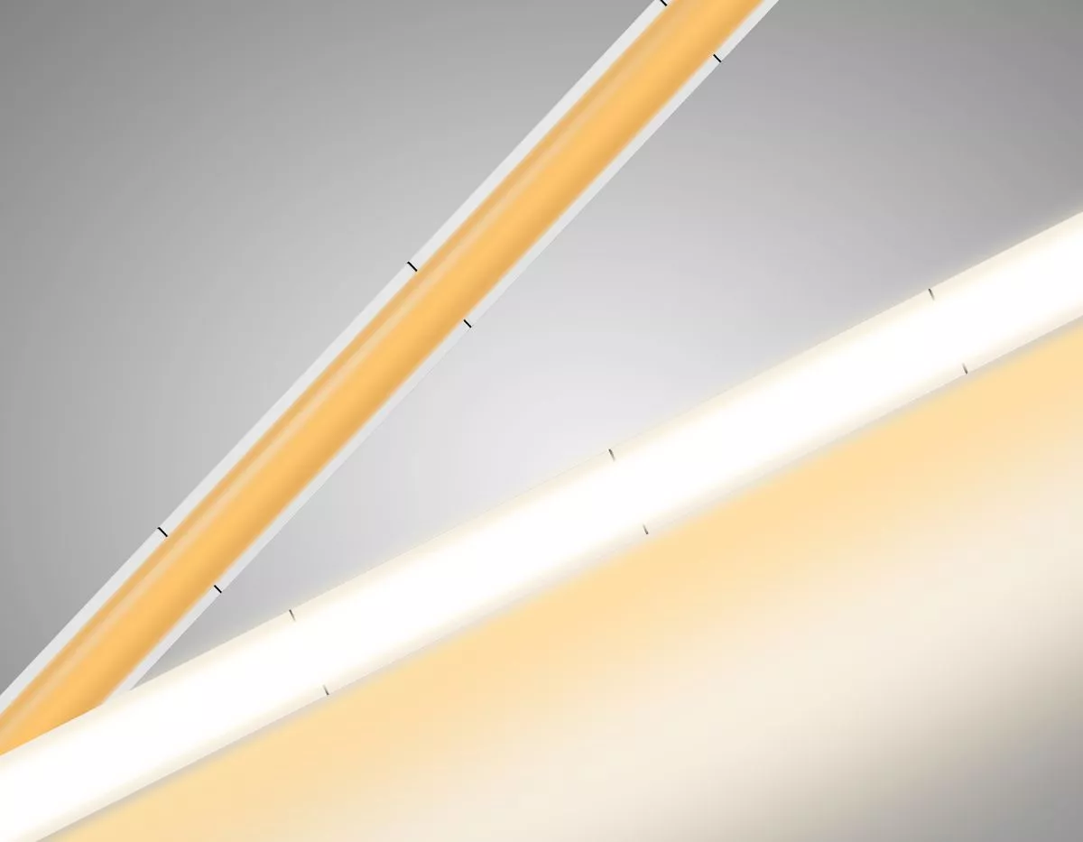 

Светодиодная лента Ambrella Light COB 400Led/10W m/ 24V IP20 3000K/ 5m*5mm*2.1mm (2 конт.) GS4611