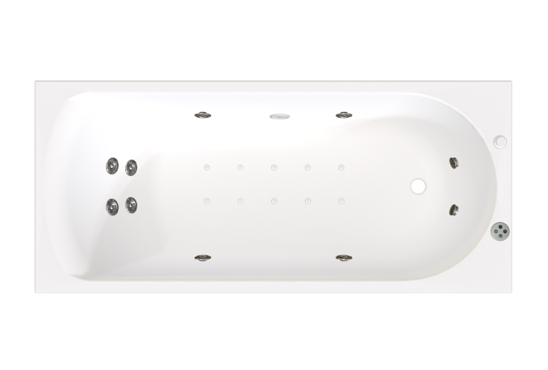 

Акриловая ванна Radomir Николь Терапия 150x70 см, пристенная, с гидромассажем, белая, с каркасом, с экранами, со сливом-переливом