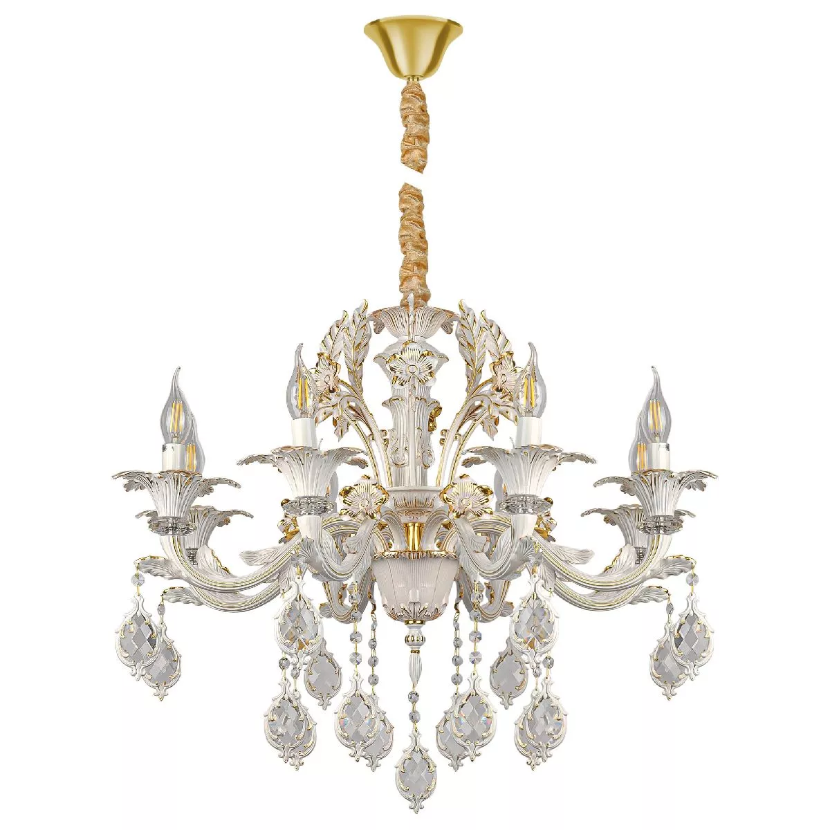 

Подвесная люстра AM Group CLEOPATRA SP8 WH+GL