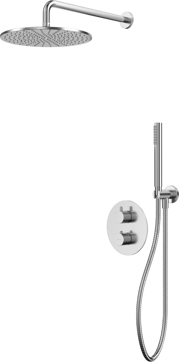 Душевой комплект WHITECROSS Y YSET08NIB С ВНУТРЕННЕЙ ЧАСТЬЮ брашированный никель 106090₽