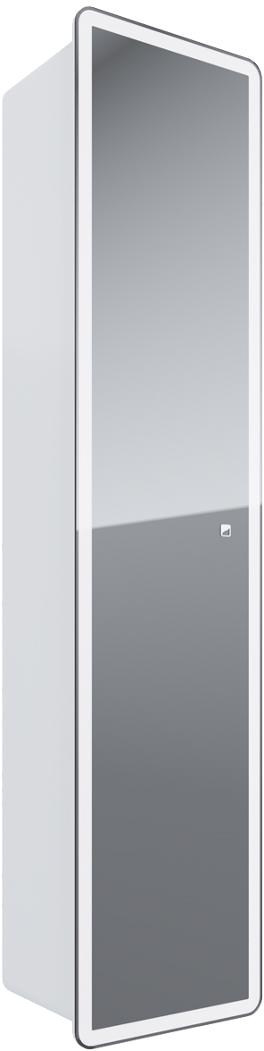 

Шкаф-пенал для ванной с зеркалом Dreja Point 40 L/R c подсветкой, глянцевый белый