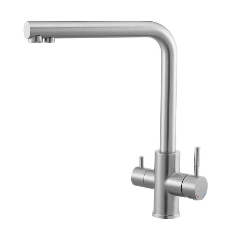 

Cмеситель для кухни с подключением фильтра Кnotlor SS-08, сатин