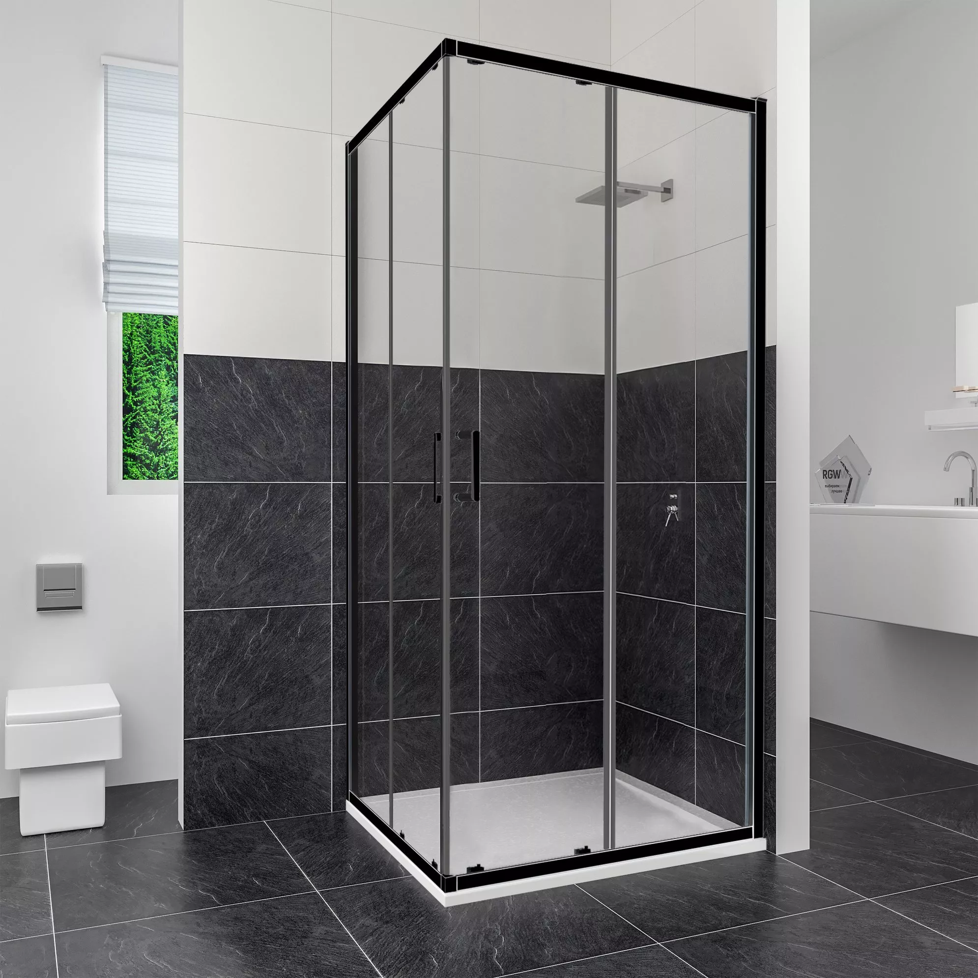 

Душевой уголок RGW Classic CL-34 90х90, профиль черный