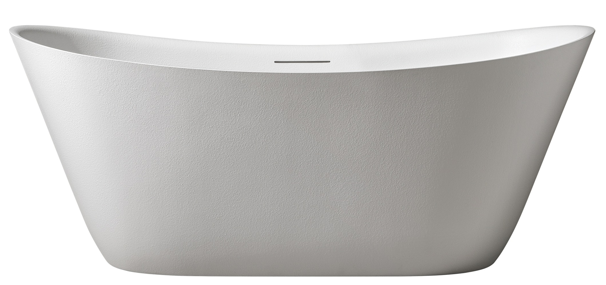Ванна из искусственного камня AltroBagno Fiorina 090216 170x75 см отдельностоящая матовая белая овальная на ножках с донным клапаном 198610₽