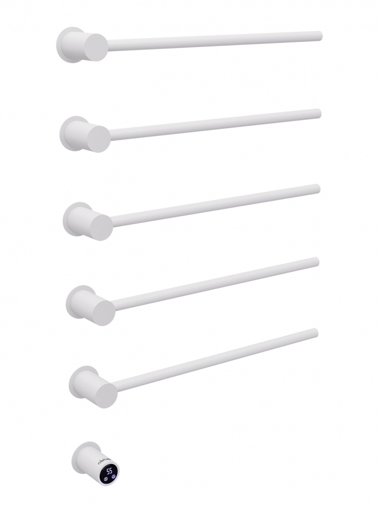 Полотенцесушитель электрический Abber Charme 4005 80x50 см скрытое подключение матовый белый E-образный 61900₽