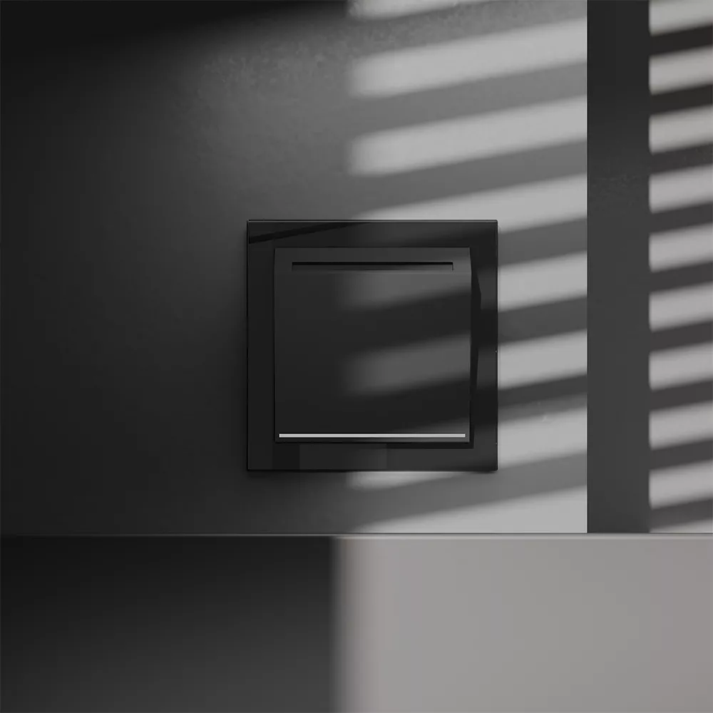 

Выключатель встраиваемый Voltum S70 карточный 16А, (черный матовый) VLS010708