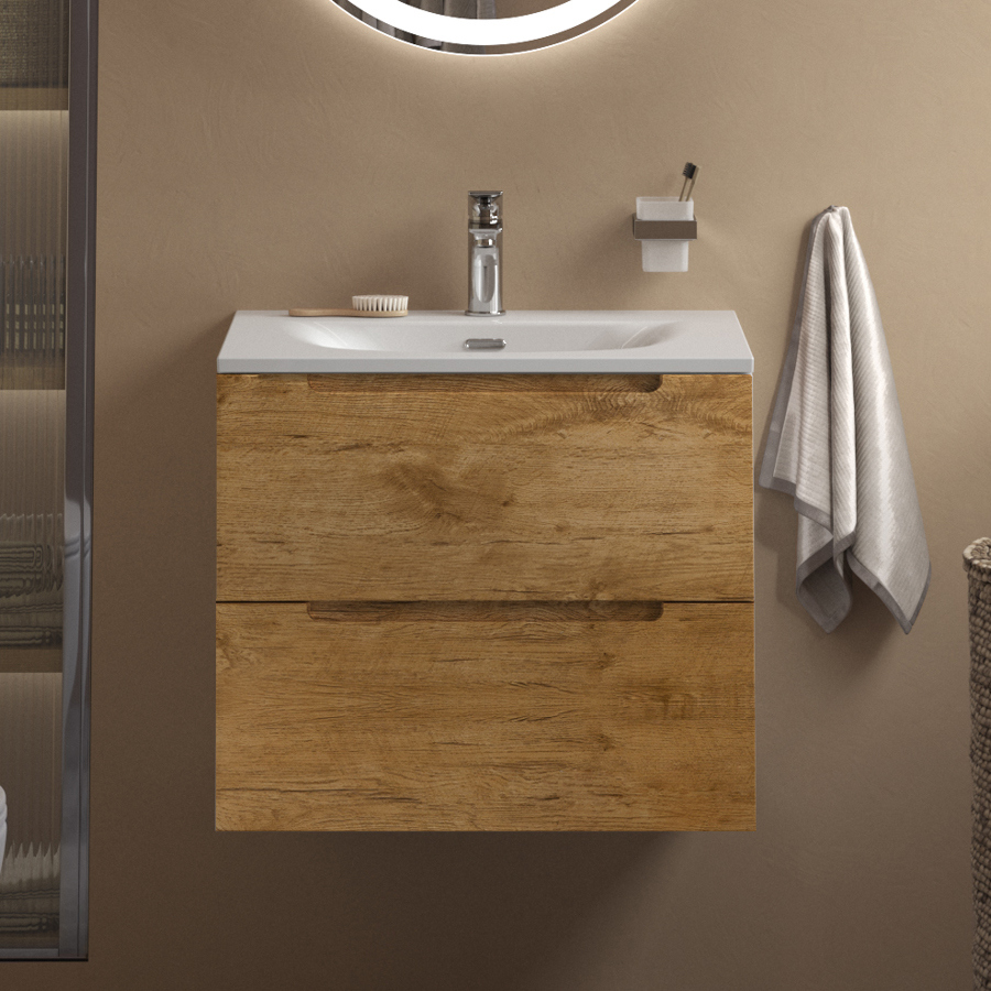 

Тумба с раковиной BelBagno Etna 39 70 rovere nature, раковина BB-8099-3-70