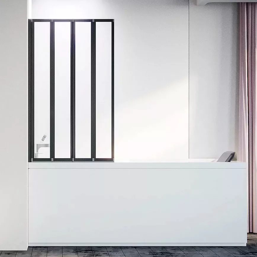 

Шторка на ванну Veconi Palau PL-74BL 90 см, профиль черный