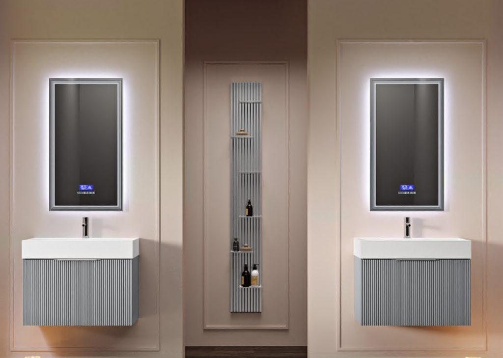 

PREMIUM Тумба подвесная под раковину с выдвижным ящиком, 55411 Plisse Bianco opaco, 50x44x25