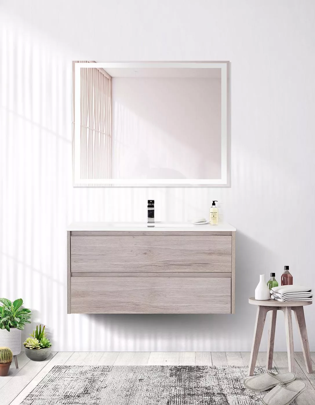 

Комплект мебели BelBagno Kraft 100 светлое дерево