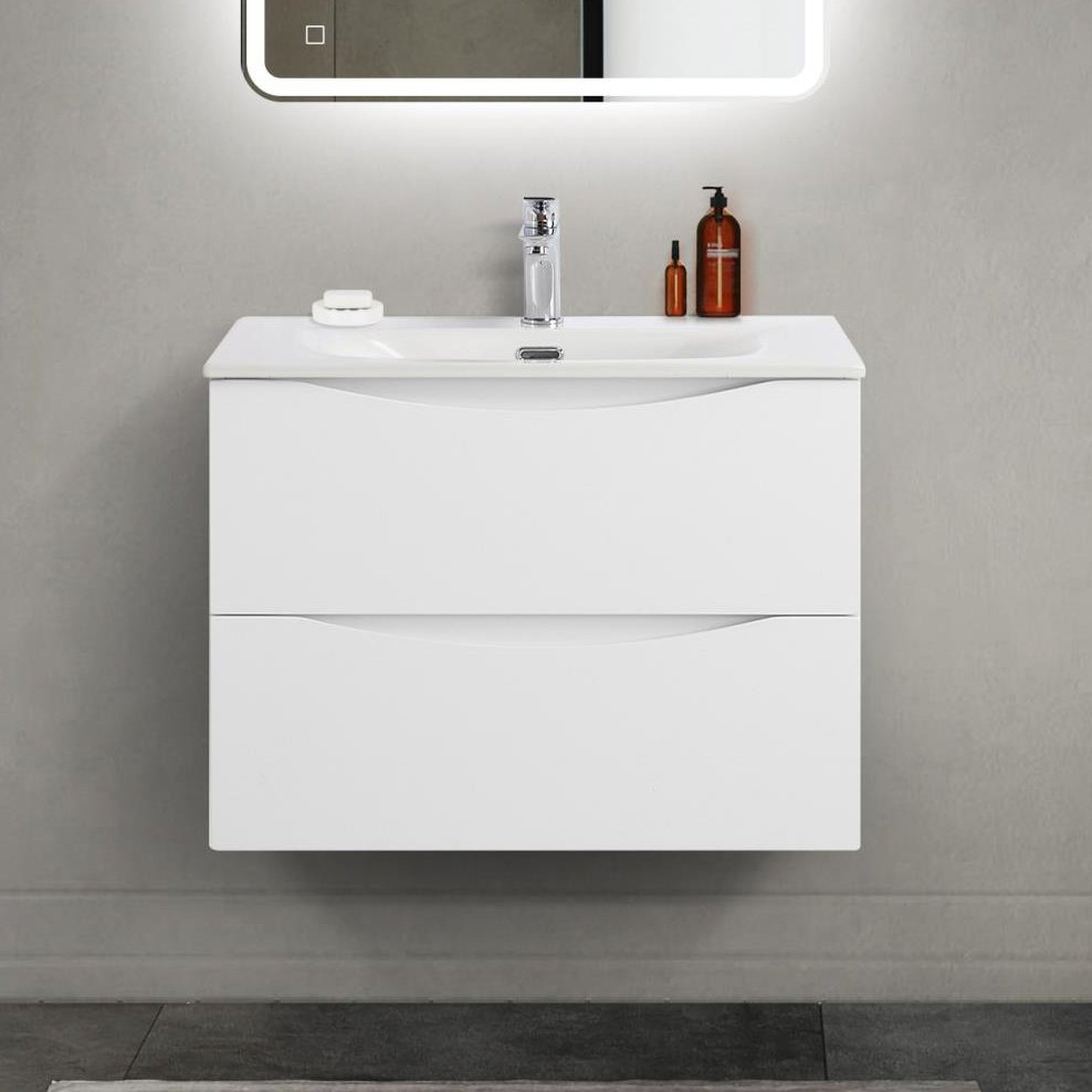 

Тумба под раковину без столешницы BelBagno Marino-cer-mini 70 подвесная, bianco lucido