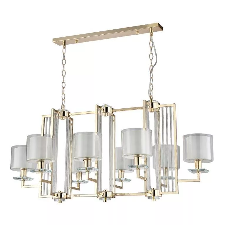 

Подвесная люстра Crystal Lux Nicolas SP8 L1000 Gold/White