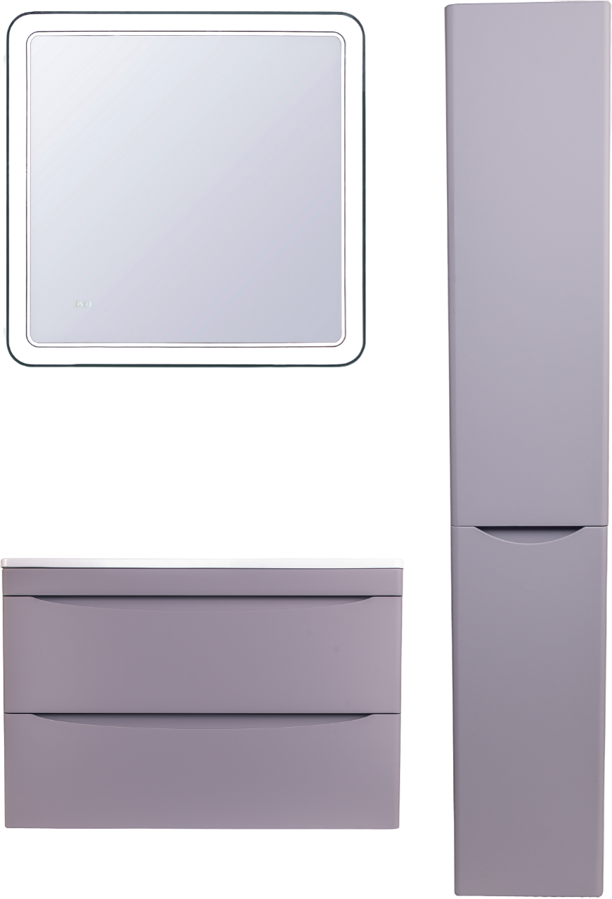 

Мебель для ванной комнаты Style Line Бергамо Мини 80 Люкс Plus подвесная, антискрейтч серая