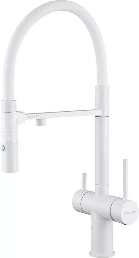 

Смеситель Paulmark Magneto для кухонной мойки, белый матовый Ma213118-431