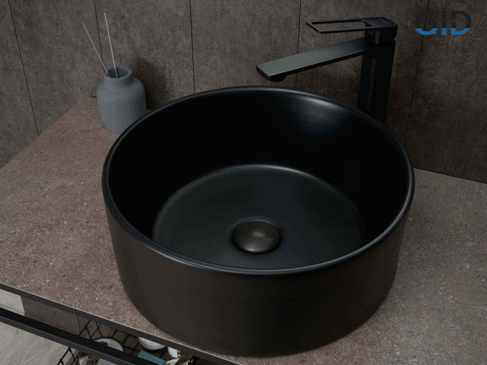 

Накладная раковина Gid 40 Bm9011 черная матовая