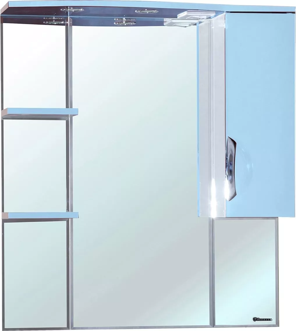 Зеркало-шкаф Bellezza Лагуна 85 R голубой, размер 82.5, цвет белый 4612114001109 - фото 1