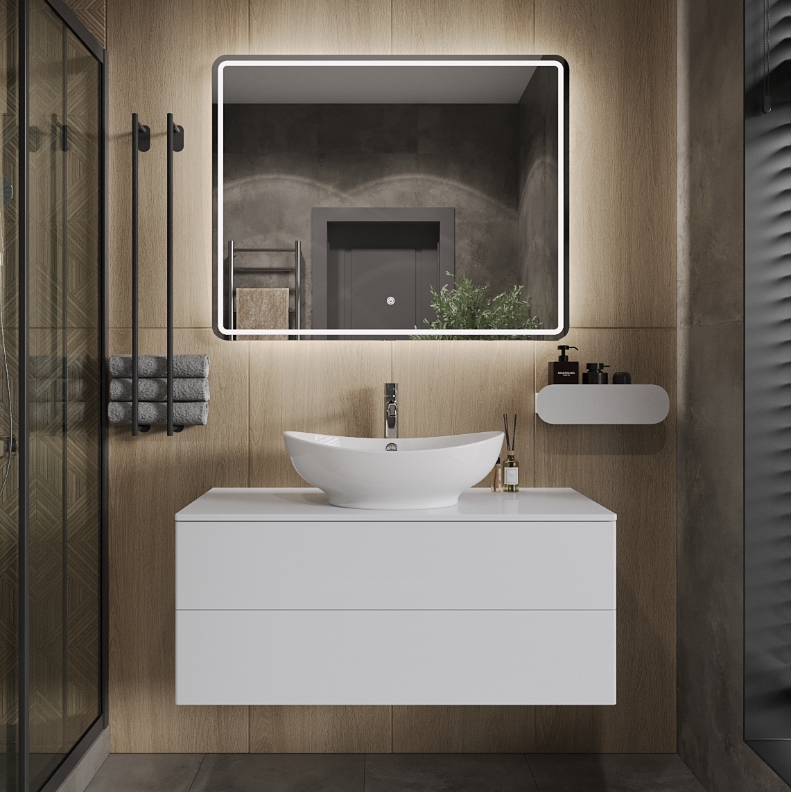 

Мебель для ванной комнаты Orange Otto 100 белый глянец