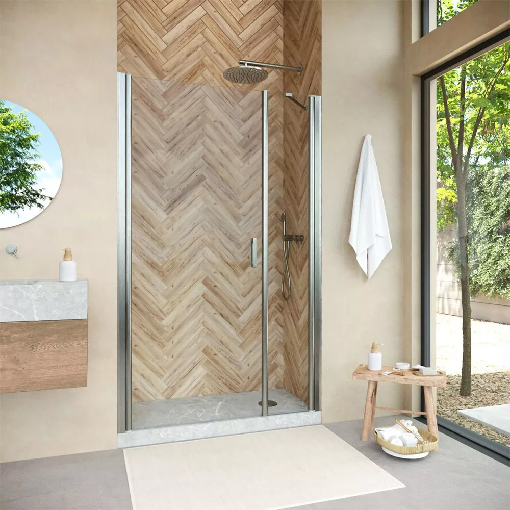 

Душевая дверь в нишу Vegas Glass EP-F-2 Novo 100 04 01 L профиль никель, стекло прозрачное