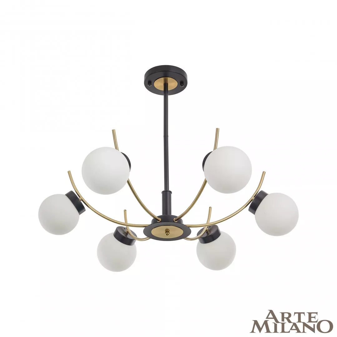 

Люстра на штанге Arte Milano Neapolis 276169/6 BK/GD