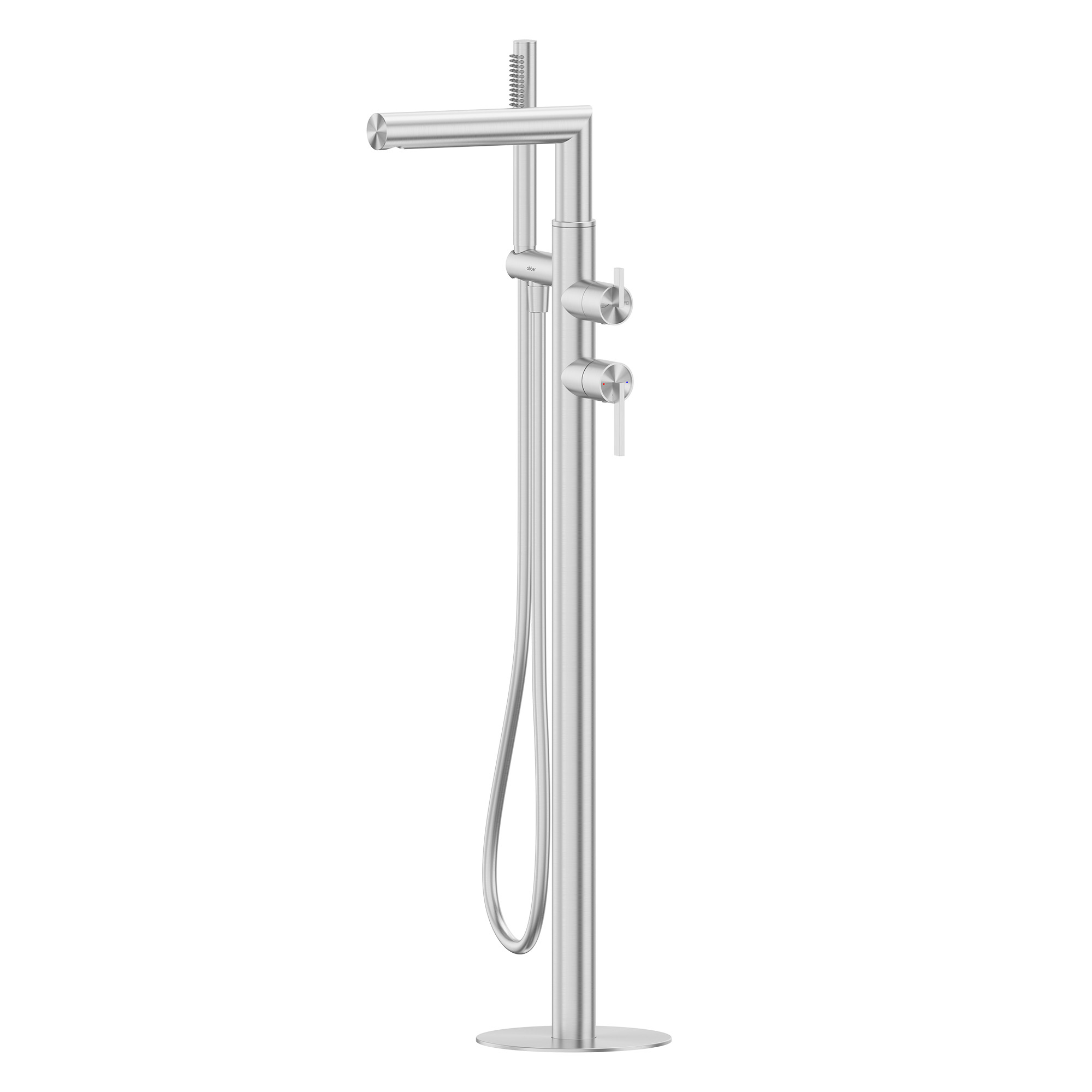 Напольный смеситель для ванны с душем Abber Perfekte 316 AF8A15BST С ВНУТРЕННЕЙ ЧАСТЬЮ брашированная сталь 85900₽