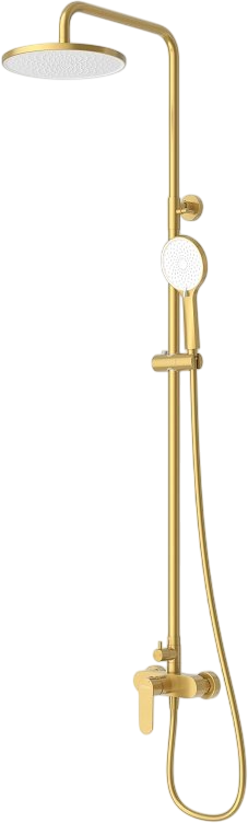 

Душевая стойка Cezares Stylus STYLUS-CD-BORO со смесителем, брашированное золото