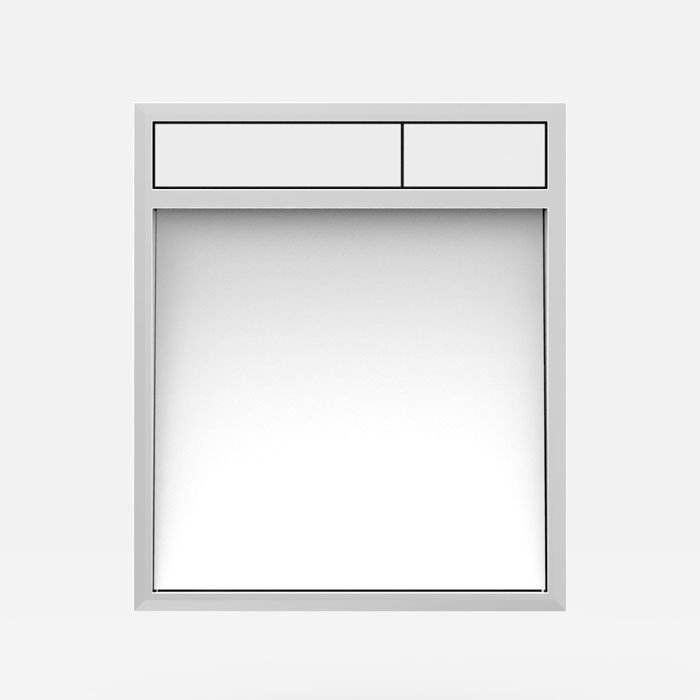 Купить SANIT Панель управления LIS(без подсветки), стекло белое/клавиши белоснежный (Снято с производства!)