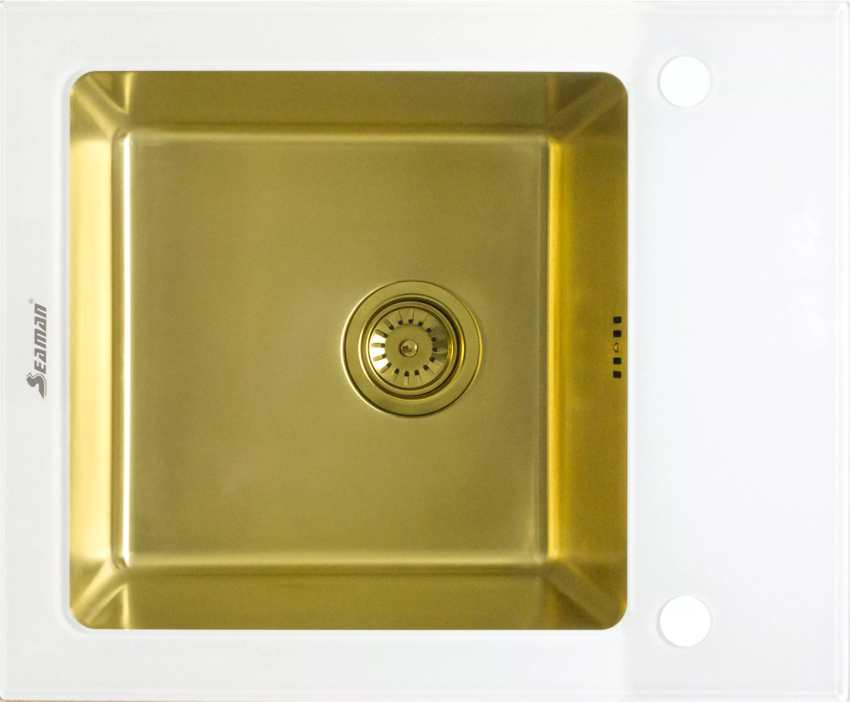 Мойка кухонная Seaman Eco Glass SMG-610W-Gold SMG-610W-Gold.B - фото 1