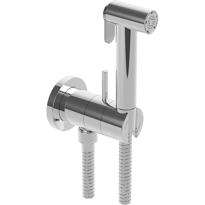 

CISAL Shower Гигиенический душ со шлангом 120 см,вывод с держателем и встроенный прогрессивный картридж, цвет хром